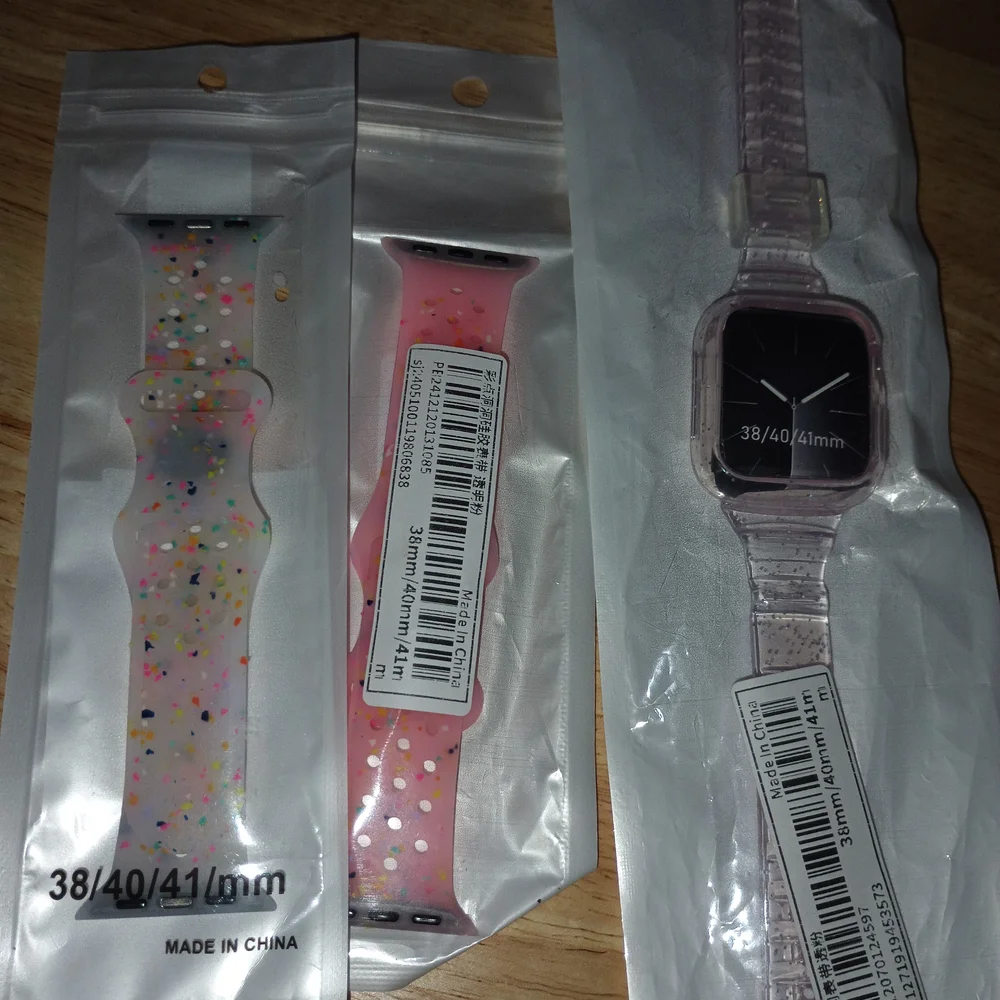 Apple Wristbands in Multicolor and Pink
